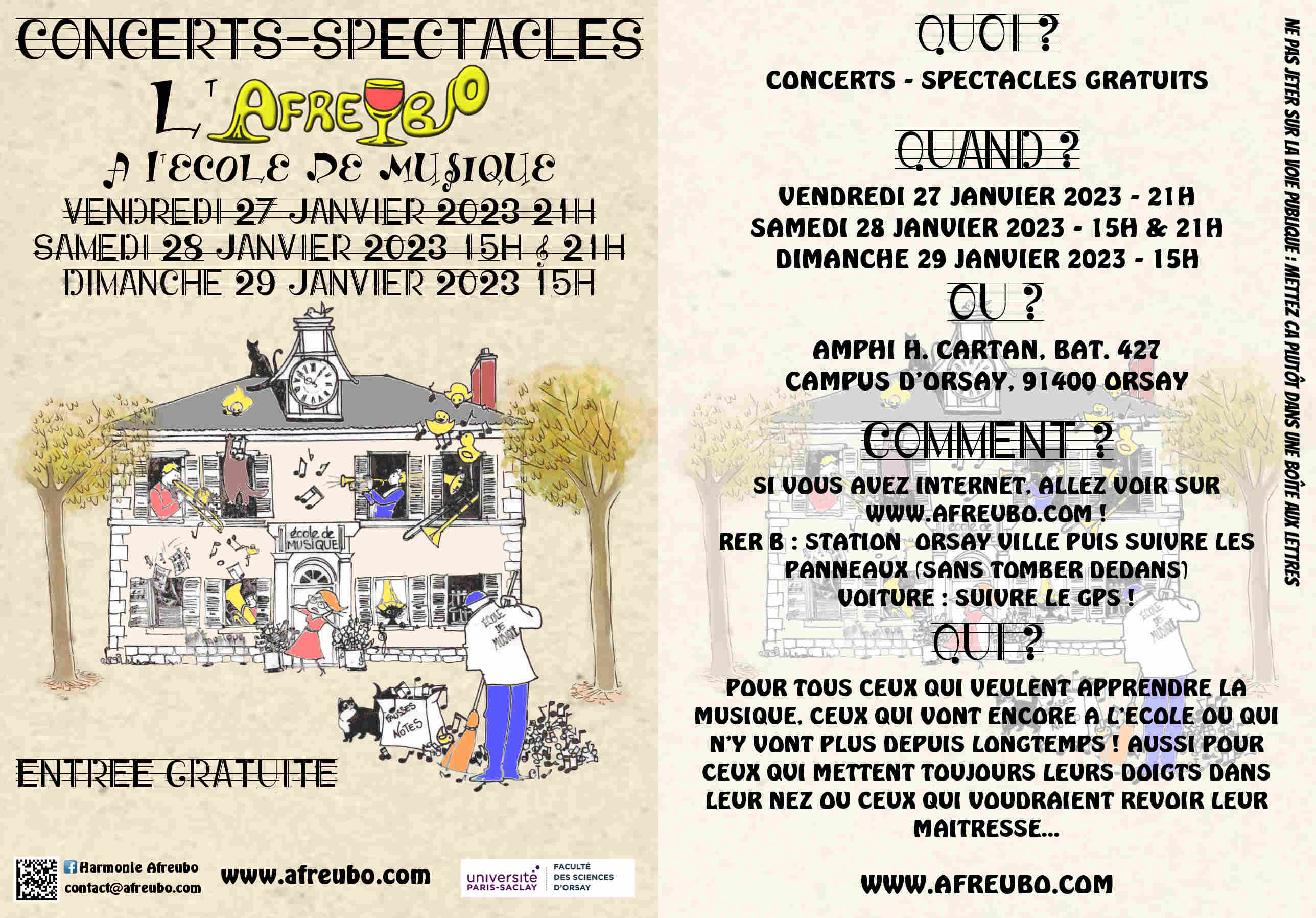 Grands Concerts 2023 : l'Afreubo à l'école de musique